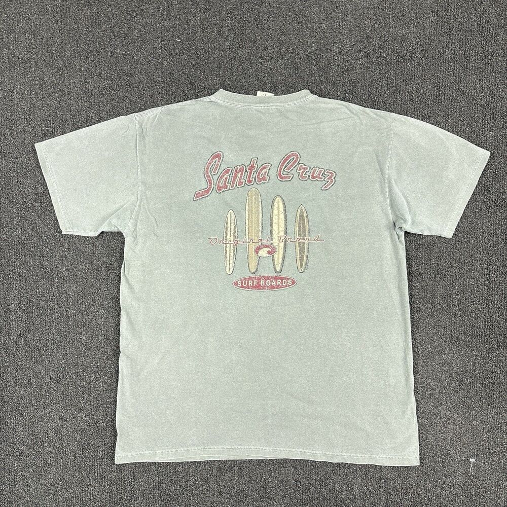 Santa Cruz T Shirt Skateboard Y2K Skater Surf Classic Logo Streetwear Size Large
